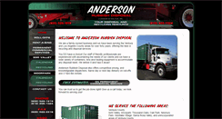 Desktop Screenshot of andersonrubbishdisposal.com